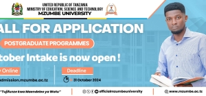 CALL FOR APPLICATION INTO POSTGRADUATE PROGRAMMES OF  THE MZUMBE UNIVERSITY FOR THE ACADEMIC YEAR 2024/2025 FOR  THE OCTOBER, 2024 INTAKE 